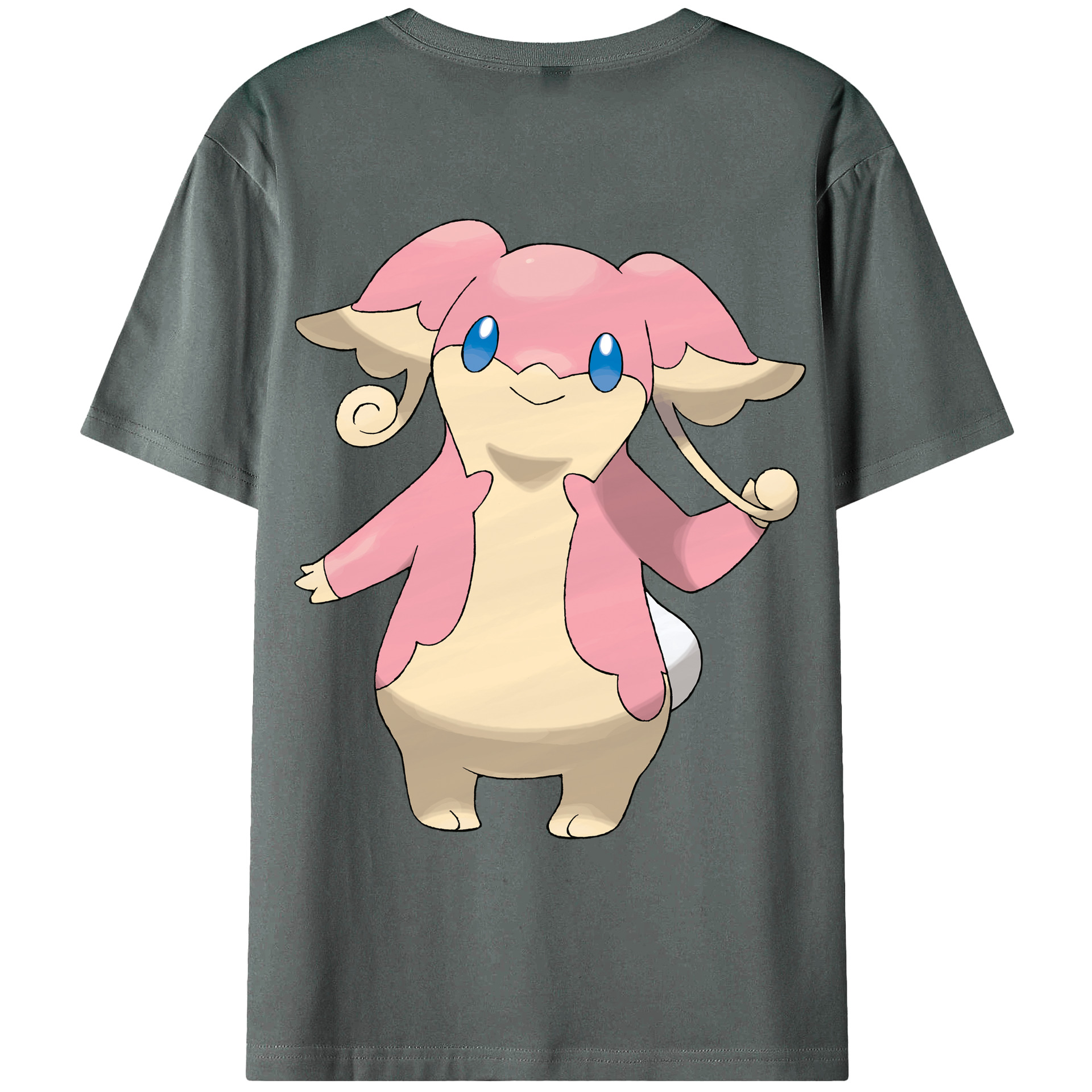 （画像用） ポケットモンスター Pokémon 綿100％ メンズ半袖Tシャツ（バックプリント） 通気性